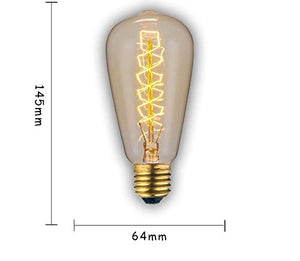 Vintage Edison Dimmable Tungsten Decorative Spiral Shape Filament: Pack Of 2 - Home Decor Lo
