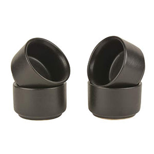 StyleMyWay Ceramic Dip Bowls (50 ml, Black, Set of 4) | Chutney Bowls | Ketchup Bowls - Home Decor Lo