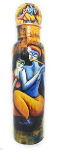 Starz Trading Copper Water Bottle with Health Benefits Shri Radha-Krishna Stylish Color - Home Decor Lo