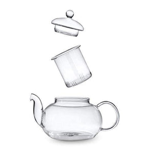 Octavius Borosilicate Glass Teapot/Kettle with Heat Resistant Removable Glass Infuser and Lid - 800ML - Home Decor Lo