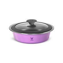 Load image into Gallery viewer, Vaya HauteCase with Glass Lid 1100 ml - Vacuum Insulated Stainless Steel Serving Casserole Glass lid, Thermosteel Hot Box, Hot Pack, 1.1 Litre, Color : Iris Purple - Home Decor Lo