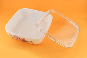 Mangukiya tac fab Ceramic Squer Shape Bowl Set of 3 | Microwave & Dishwasher Safe for Serving on Dinning, Kitchen Decoration, Curry, Pasta, Salad, Cereal, Soup, Chutney, Pickle/Achar (250 ml, 400 ml, 550 ml ) (Set of 3) - Home Decor Lo