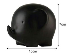 Load image into Gallery viewer, BLUSICON Ceramic Elephant Home Decor Tabletop Showpiece Figurine | Charming Black - Home Decor Lo