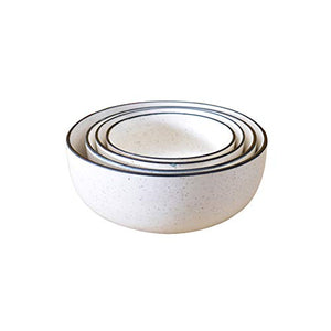 KunhaR Ceramic Mixing Bowls | Serving Bowl Set | Ceramic Cereal | Soup Bowl | Salad Bowls - White Matt - Home Decor Lo