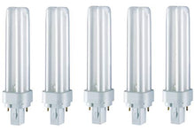 Load image into Gallery viewer, Osram Ledvance 18 Watt | Dulux D- G24D-2 | Fluorescent PL Lamp | Cross pin | Warm White 2700K | Pack of 5 - Home Decor Lo