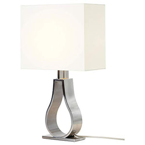 Ikea KLABB Table lamp Table lamp, Off-White, Nickel-Plated, 44 cm (17 3/8") - Home Decor Lo