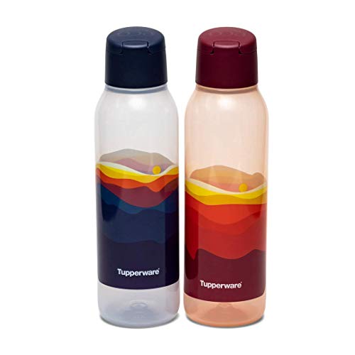 Tupperware Plastic Bottle, 750ML, Set of 2, Red, Blue - Home Decor Lo