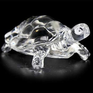 Ocasa Retails Glass Turtle Tortoise for Feng Shui and vastu Sastra- Wealth Sign Statue Showpiece (Transparent) - Home Decor Lo