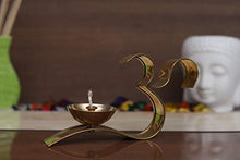 Load image into Gallery viewer, Datalact India Decorate Brass Gold OM DiyaPack of 1 - Home Decor Lo
