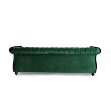 Load image into Gallery viewer, Solid Wood Velvet Button Tufted 3 Seater Chesterfield Sofa Set for Living Room, Green - Home Decor Lo