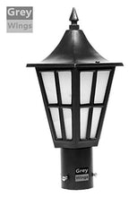 Load image into Gallery viewer, GreyWings Waterproof Outdoor Black Gate/Pillar/Garden Light with LED Bulb (Small, B22) Pack of 2 - Home Decor Lo