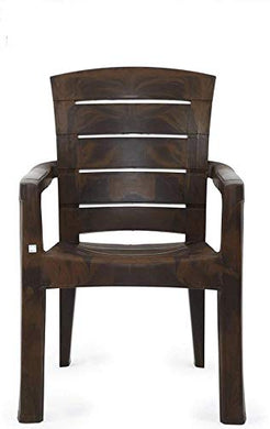 Anmol Jordan Comfortable Plastic Arm Chair Set of 1 (Brown) - Home Decor Lo