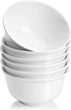 Load image into Gallery viewer, Narrow International Set of 6 Melamine Unbreakable Cereal Bowls Set - Soup Bowls, Lightweight Deep Bowl for Kitchen and Family Dinner, Dishwasher Microwave Safe, Premium White - Home Decor Lo