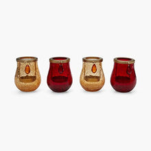 Load image into Gallery viewer, Home Centre Raga Orchard Crackle Tea Light Holders-Set of 4 Pcs - Multicolour - Home Decor Lo