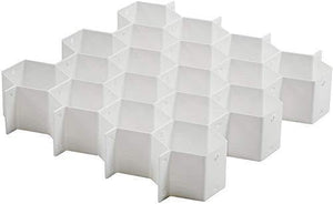 PROTOWARE Honeycomb Underwear Innerwear Socks Organizer Drawer Clapboard Closet Divider (8 Strap)(18 Compartment, White) - Home Decor Lo