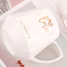 Load image into Gallery viewer, BonZeal 3D Ceramic Printed My Love Coffee Mug with Crown Lid Coffee Tea Mug 350 ml - Home Decor Lo