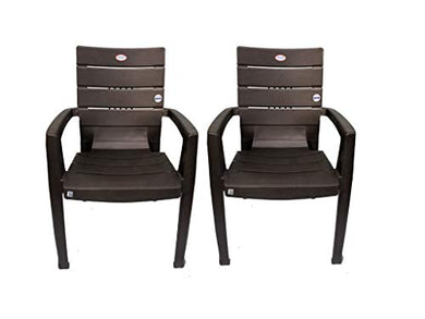 Everest Vogue Series Outdoor Plastic Chair (Set of 2 pcs) - Home Decor Lo