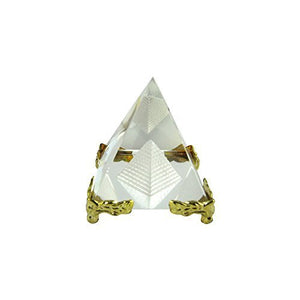 Reiki Crystal Products Vastu / Feng Shui Crystal Pyramid For Positive Energy And Vastu Correction.Good Luck & Prosperity - Home Decor Lo