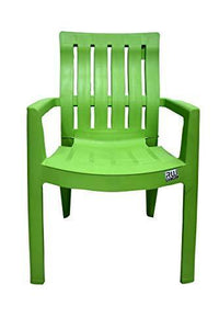 RW REST WELL Kingdom Spine Series Lumbar Support Extra Durable Plastic Chair for Home, Garden, Office & Restaurants (Green, Set of 2) - Home Decor Lo