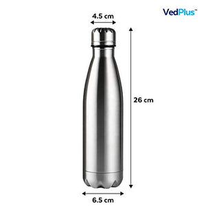 VedPlus™ Stainless Steel Water Bottle, Kids Water Bottle, Office and Sports Water Bottle Leak Proof and Light Weight Water Bottle - 950ml (2 Bottles) - Home Decor Lo