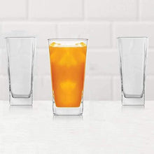 Load image into Gallery viewer, ZUKOVI Set of 6 Plaza Tumbler Water and Juice Square Shape Glass Set - 315 ML - Home Decor Lo