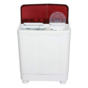 Haier 7.6 kg Semi-Automatic Top Loading Washing Machine (HTW76-1159BT, Red) - Home Decor Lo