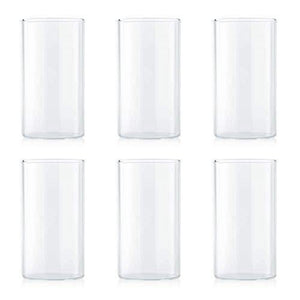 TS WITH TECHSUN Victoria Unbreakable Drinking Plastic Glass for Juice, Water, Soft Drinks, Whiskey Glass, Mocktail Set Organizer for Home & Outdoor Party Camp, Set of 6, Transparent - Home Decor Lo