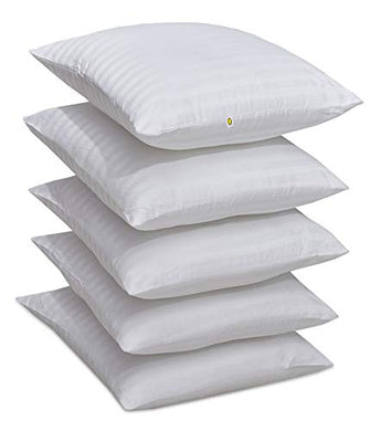 Yellow Weaves™ Microfiber Cushion Fillers 16 X 16 Inches, Set of 5 - White Color - Home Decor Lo