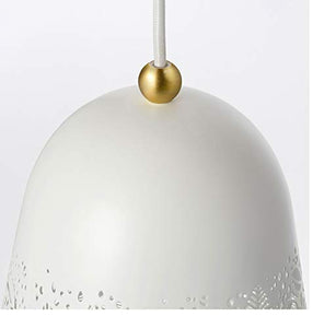 Ikea Aerglo SOLSKUR Pendant lamp White, Brass-Colour - Home Decor Lo