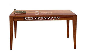 DriftingWood Dining Table 6 Seater | Six Seater Dinning Table with Chairs | Dining Room Sets | Sheesham Wood, Honey Finish - Home Decor Lo