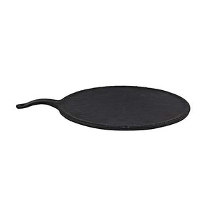 REYIN EYIN Matt Black Pan Platter | Pizza Platter | Pizza Serving | Serving Tray | 12 inches - Home Decor Lo