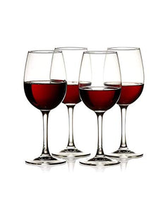 JUSTNOW Glass Goblet Wine Glass - 6 Pieces, White, 250 ml - Home Decor Lo
