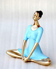 Load image into Gallery viewer, Craft Junction Handpainted Lady in Yoga Position Decorative Decorative Showpiece - 17.7 cm (Polyresin, Multicolor) - Home Decor Lo