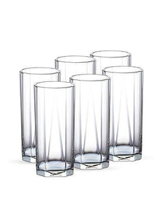 Ocean Pyramid Glass Set, 380ml, Set of 6, Transparent (5B0231306G0000) - Home Decor Lo
