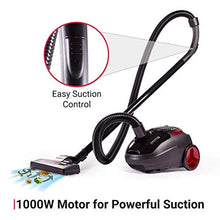 Load image into Gallery viewer, Eureka Forbes Trendy Zip 1000-Watt Vacuum Cleaner (Black/Red) - Home Decor Lo