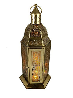 Generic Safina| Diwali/Christmas New Tear/Event/Festive Celebration Hanging Cum Standing Lantern in Gold Color - Home Decor Lo