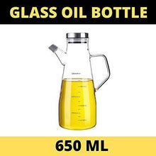 Load image into Gallery viewer, Femora Borosilicate Glass Oil Bottle with Handle, 650Ml, Clear - Home Decor Lo
