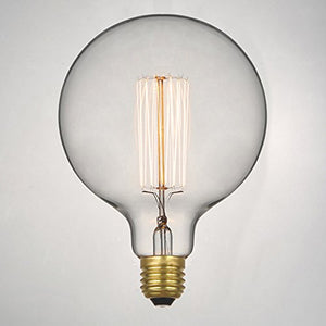 Sanleen Enterprises Vintage Style Round Warm White Incandescent Edison Bulb for Homelight Fixtures - Home Decor Lo