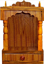 Load image into Gallery viewer, Maa Narmada Pooja Temple for Home &amp; Offce Wooden Temple/Mandir/Pooja Ghar (Wooden_52 X 41 X 23 cm) - Home Decor Lo