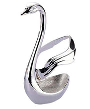 Load image into Gallery viewer, Primium quality Export Item Metal Swan Dessert Spoon Holder Duck Shaped Stand Decorative Dinning Table Item Showpiece (8X5X15 cm, Silver] - Home Decor Lo