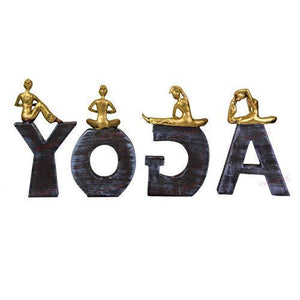 TIED RIBBONS Yoga Lady Showpiece for Home Décor - Wall Shelf Decoration Items for Living Room Bedroom - Gift Items for Anniversary (22.5 X 10 cm) - Home Decor Lo