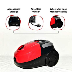 Eureka Forbes 1200 Watts Insta Clean Vacuum Cleaner with vario Power (Red & Black) - Home Decor Lo