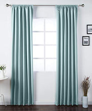 Load image into Gallery viewer, AmazonBasics Room - Darkening Blackout Curtain Set - 245 GSM - 42&quot; x 84&quot;, Seafoam Green - Home Decor Lo