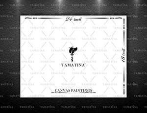 Tamatina Canvas Paintings - A Night of Golden Shower - Tribal Art - Paintings for Home Décor - Paintings for Drawing Room - Wall Paintings for Bedroom - Paintings for Living Room - Wall Paintings for Home Decoration - Canvas Paintings for Wall - Large Siz - Home Decor Lo