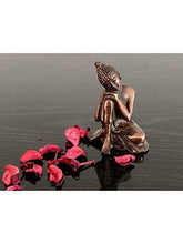 Load image into Gallery viewer, eCraftIndia Resting Buddha On Knee Metal Showpiece (7.5 cm X 5.38 cm X 9.38 cm, Brown, Agb506) &amp; Gate and Steps Polystone Water Fountain (31 cm X 23 cm X 42 cm, Cream) Combo - Home Decor Lo