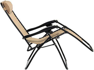 AmazonBasics Zero Gravity Reclining Lounge Portable Chair, Beige - Home Decor Lo