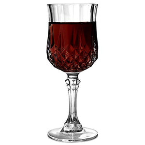 PrimeWorld Glass Wine Glass - 6 Pieces, Clear, 220 ml - Home Decor Lo