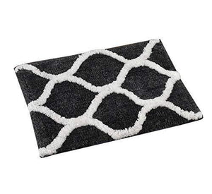 AEROHAVEN™ Glorious Super Soft Microfiber Designer Anti Slip Bathmat (Grey, 40 x 60 cm) - Home Decor Lo