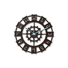 Load image into Gallery viewer, AERINA Wooden Clock, Wood Carving MDF Design Wall Clock, Perfect for Office, Classroom, Bedroom, Living Room, Restaurant,Hotel (clock 23) - Home Decor Lo