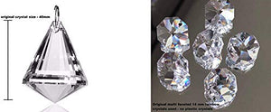 FLOSTON Glass Decorative Metal Crystal Pendant Ceiling Jhoomar Lamp Chandelier (480mm) - Home Decor Lo